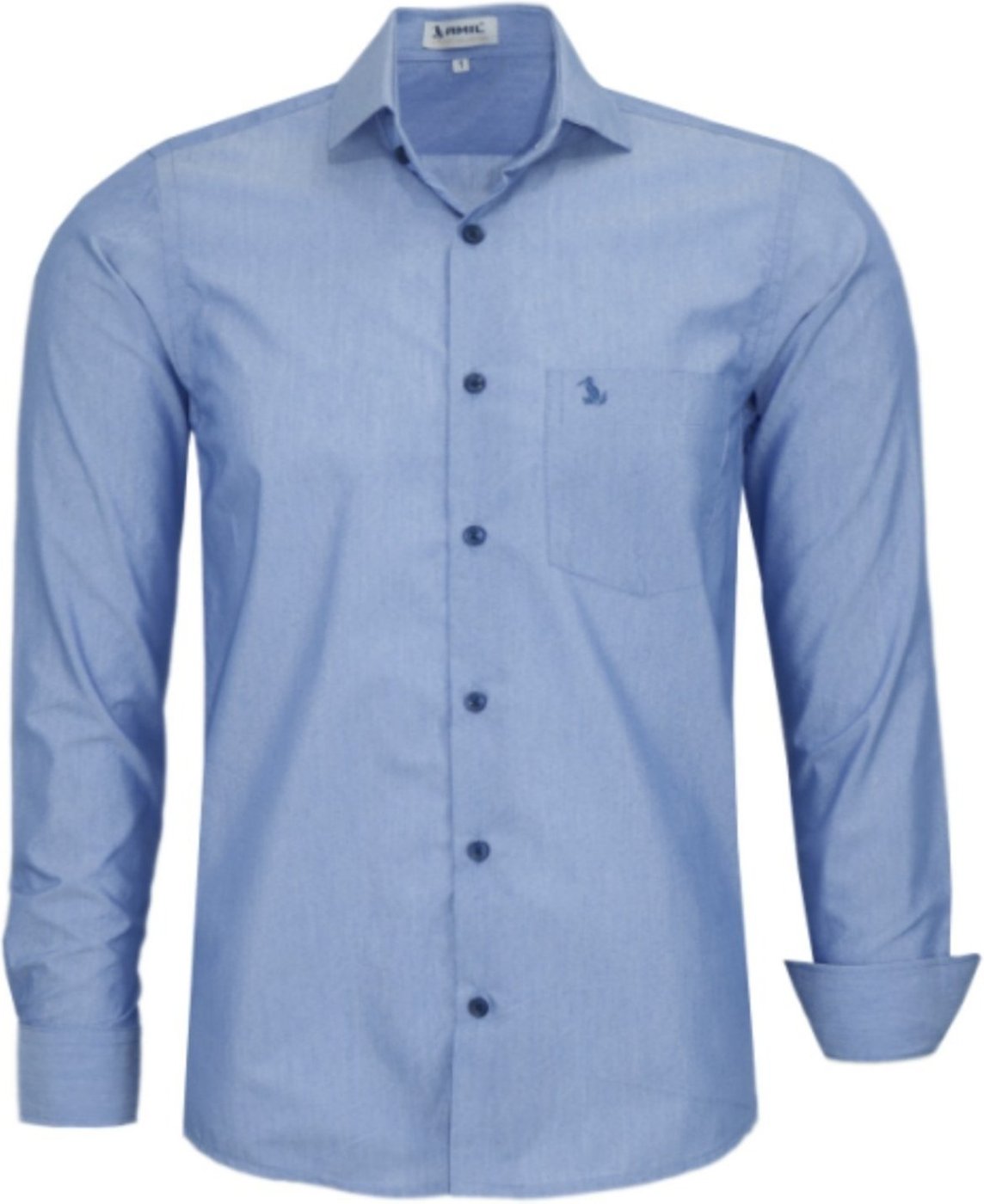Imagem principal Camisa Social Amil Dratini Comfort Algodão/Poliéster C/Bolso Macia Fácil de Passar jeans Amil jeans