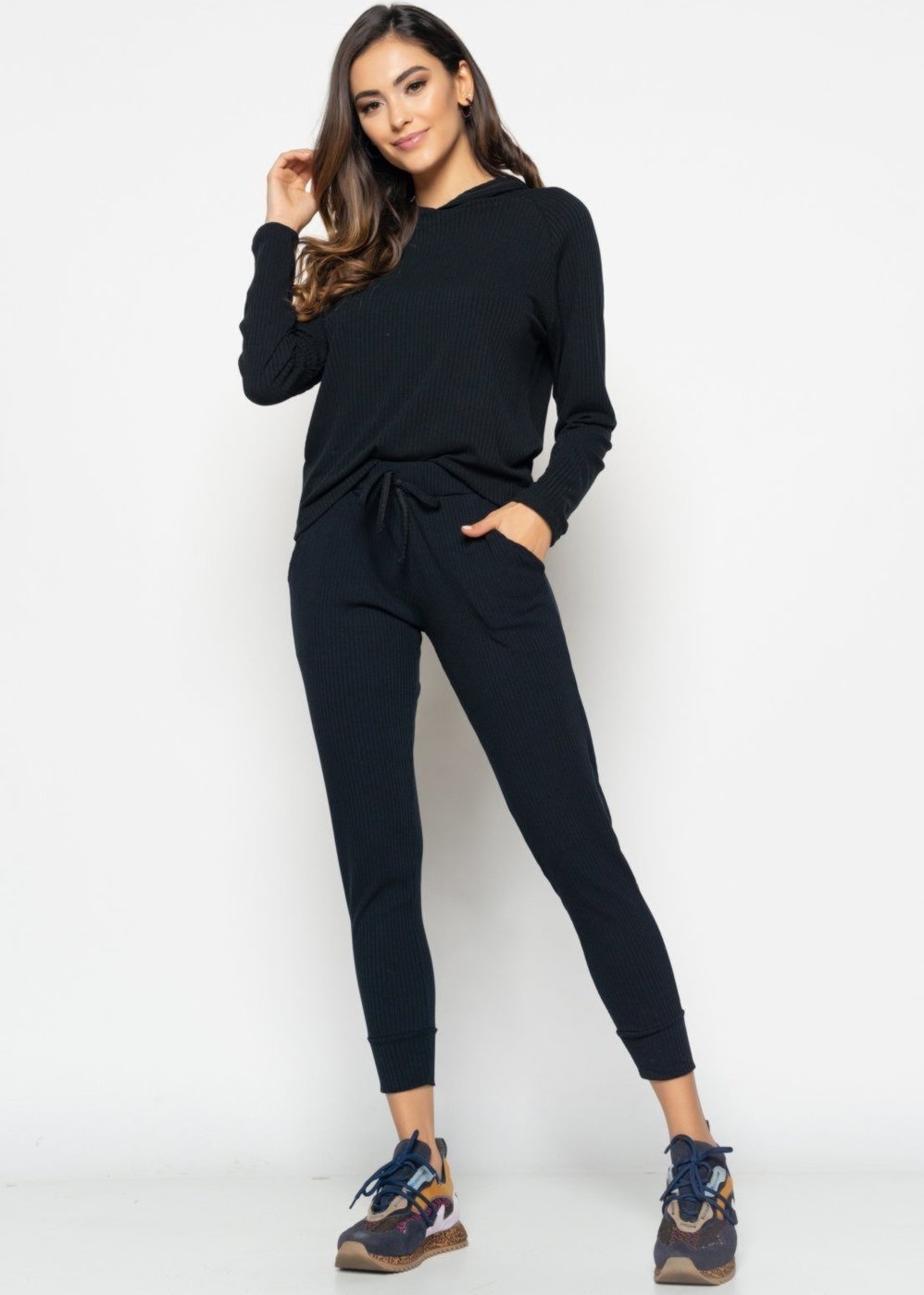 Conjunto Salvatore Comfy Com Casaco e Jogger Canelado