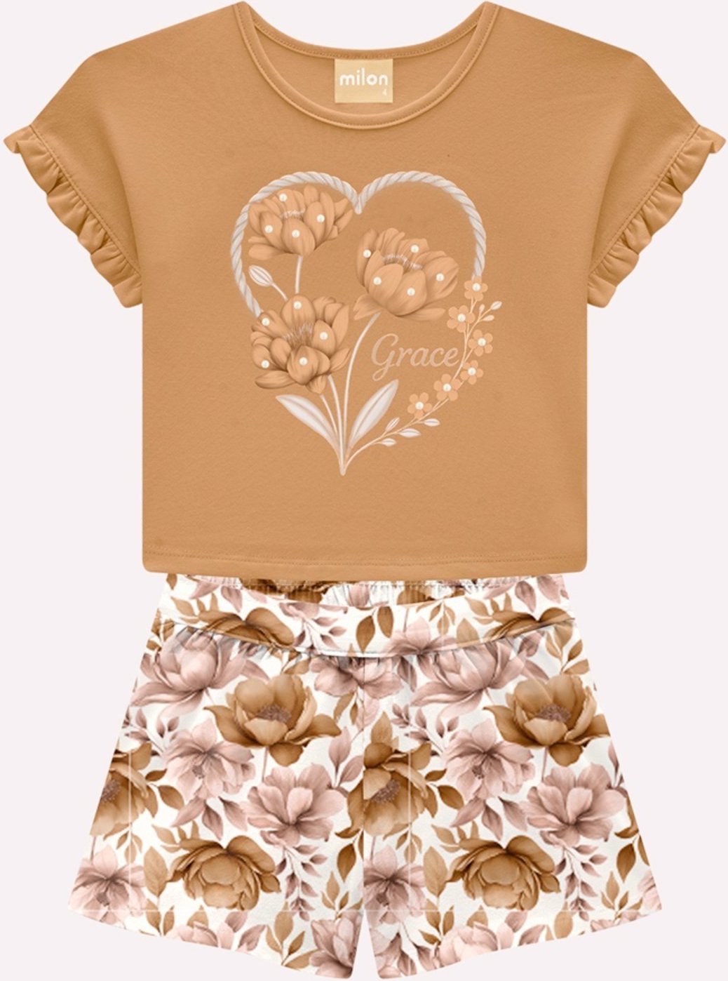 Imagem principal Infantil - Conjunto Menina em Cotton Milon marrom Milon marrom