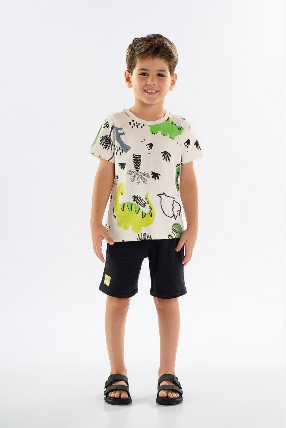 Imagem principal Infantil - Conjunto para Menino com Camiseta e Bermuda Up Baby branco Up Baby branco