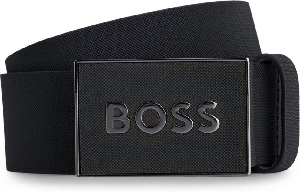 Imagem principal Cinto Com Fivela De Placa Em Couro Italiano Boss preto Boss preto