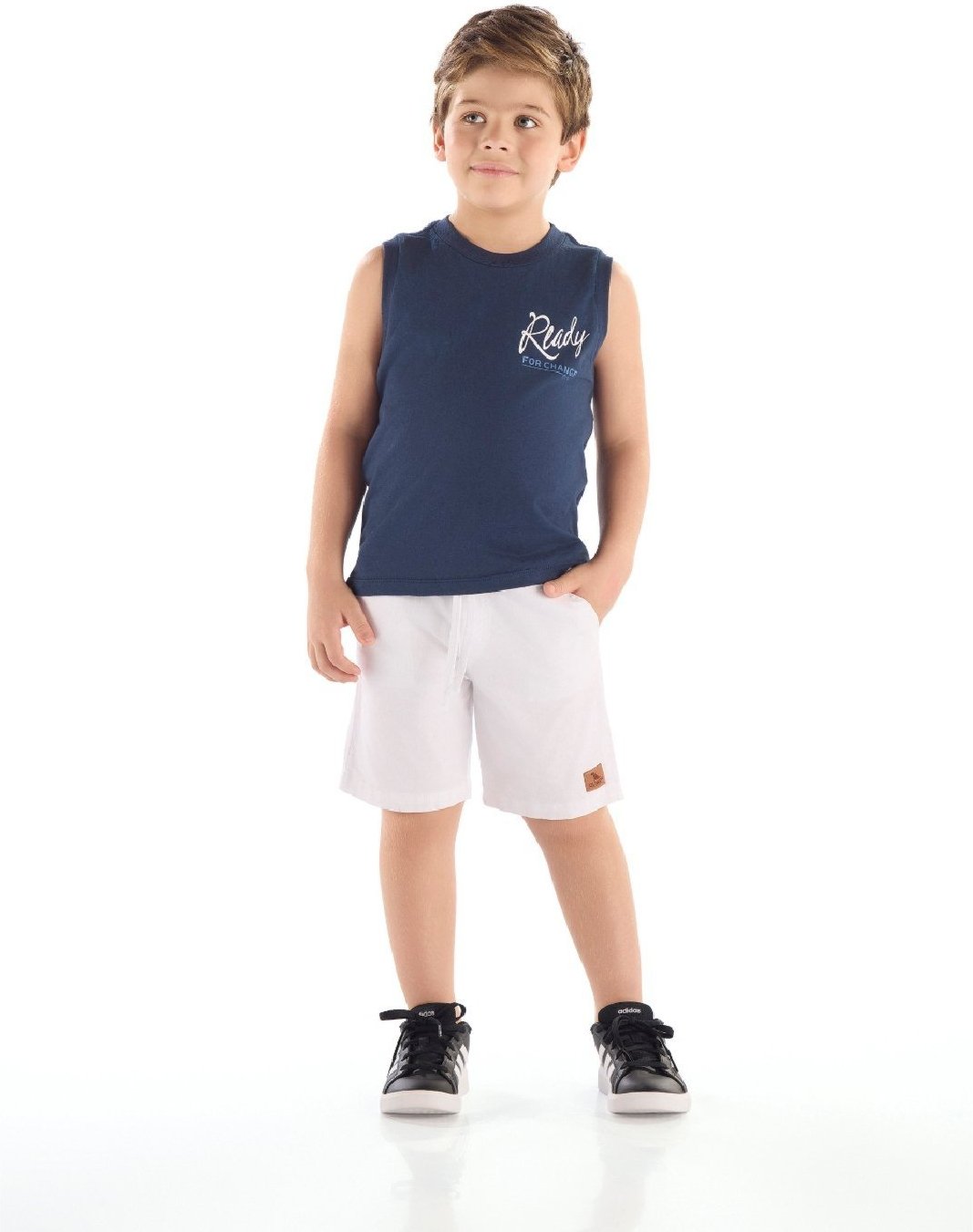 Imagem principal Infantil - Regata Algodão Estampado Quimby branco Quimby branco