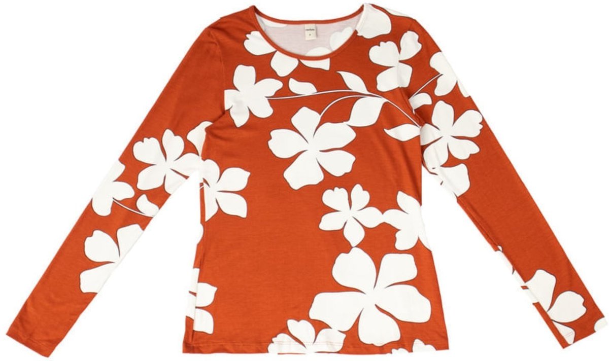 Imagem principal Blusa Feminina Rovitex Manga Longa Estampada Telha vermelho Rovitex vermelho