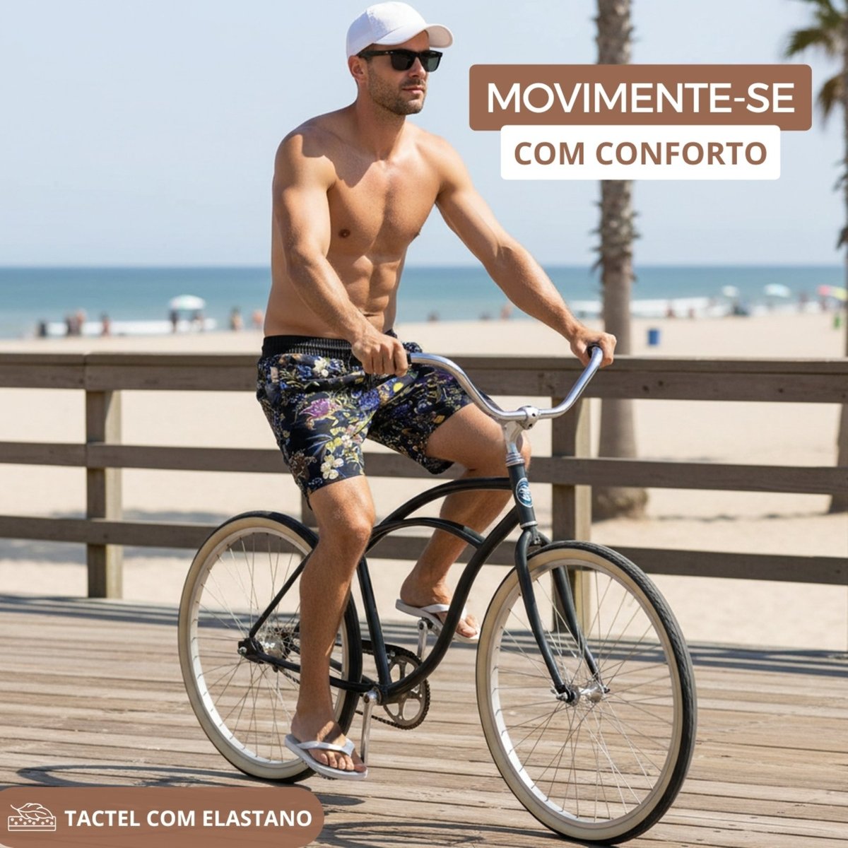 Imagem principal Bermuda Masculina Tactel Elastano KS Short Academia Praia Bolso Lateral cinza/grafite KS cinza/grafite