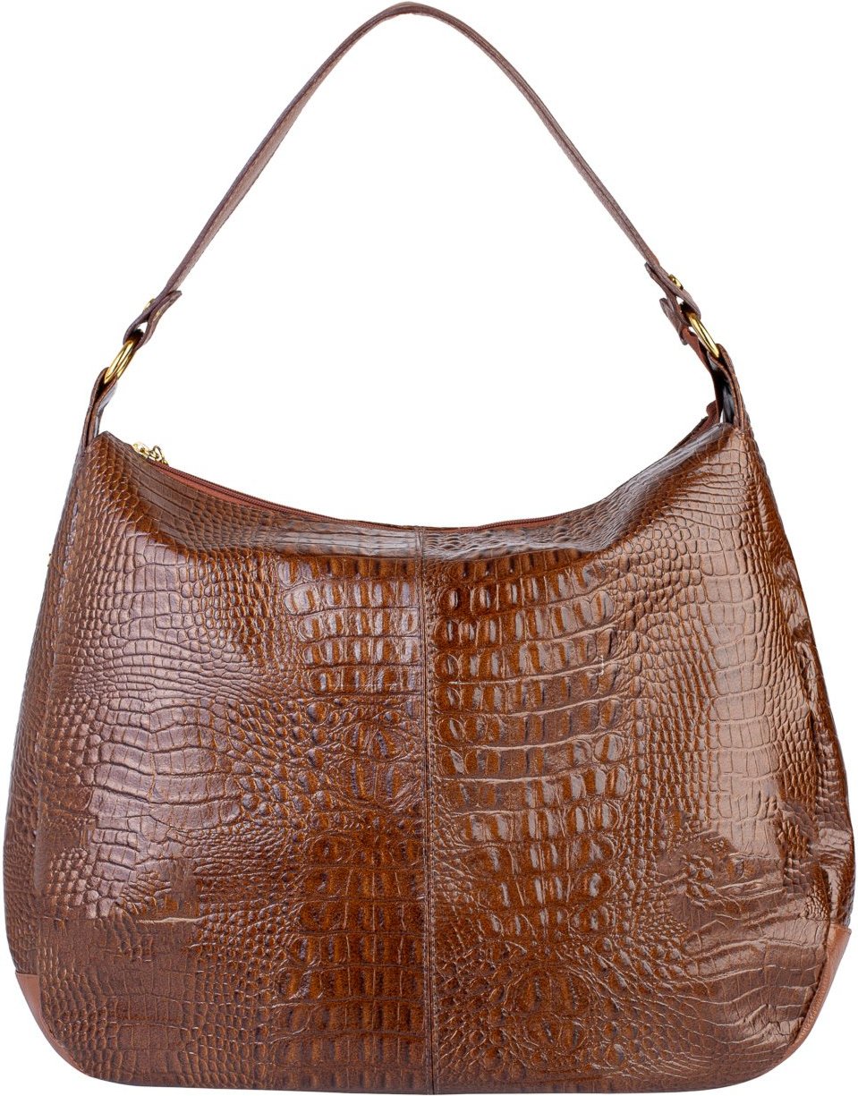 Imagem principal Bolsa saco grande de couro croco Carla - Whisky Andrea Vinci vermelho Andrea Vinci vermelho