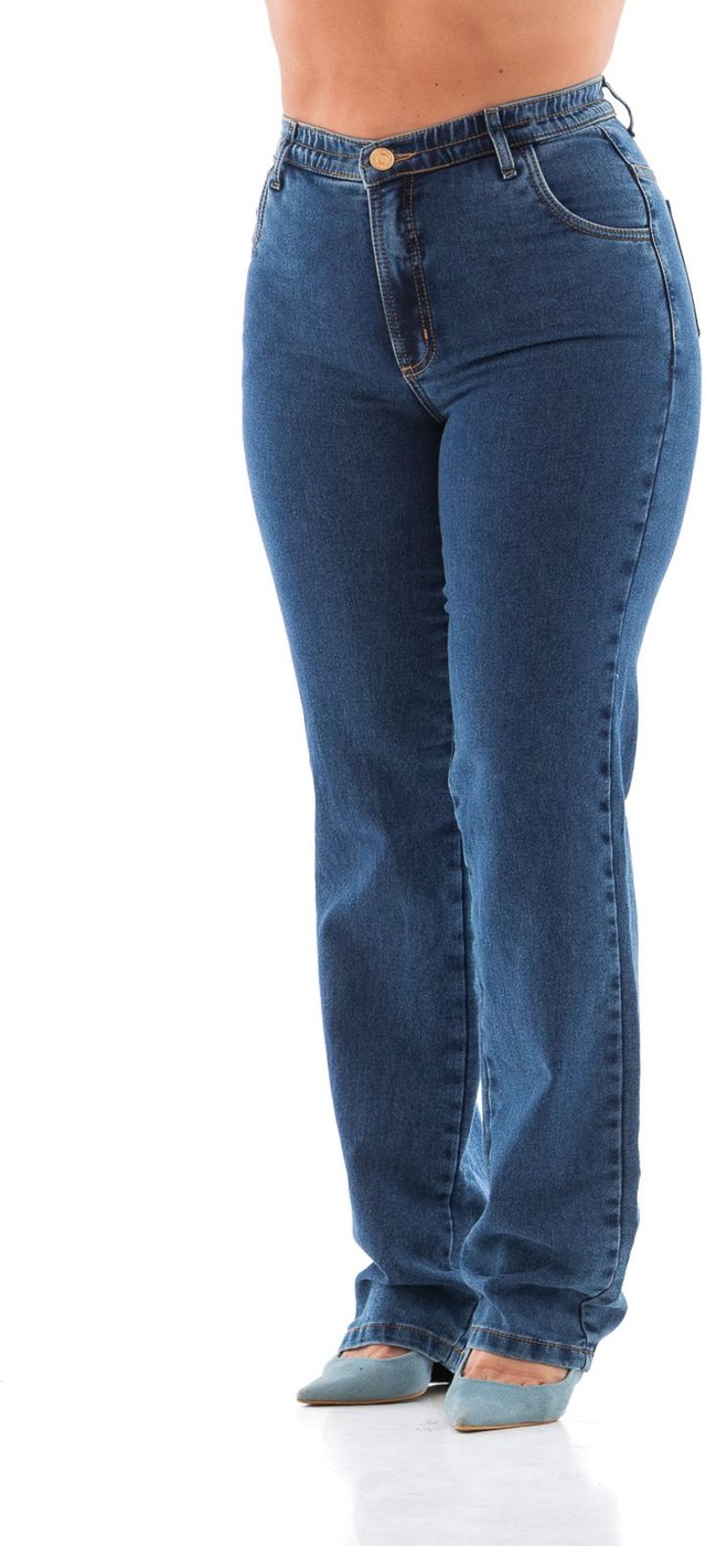 Calça Jeans Feminina Arauto Reta Comfy