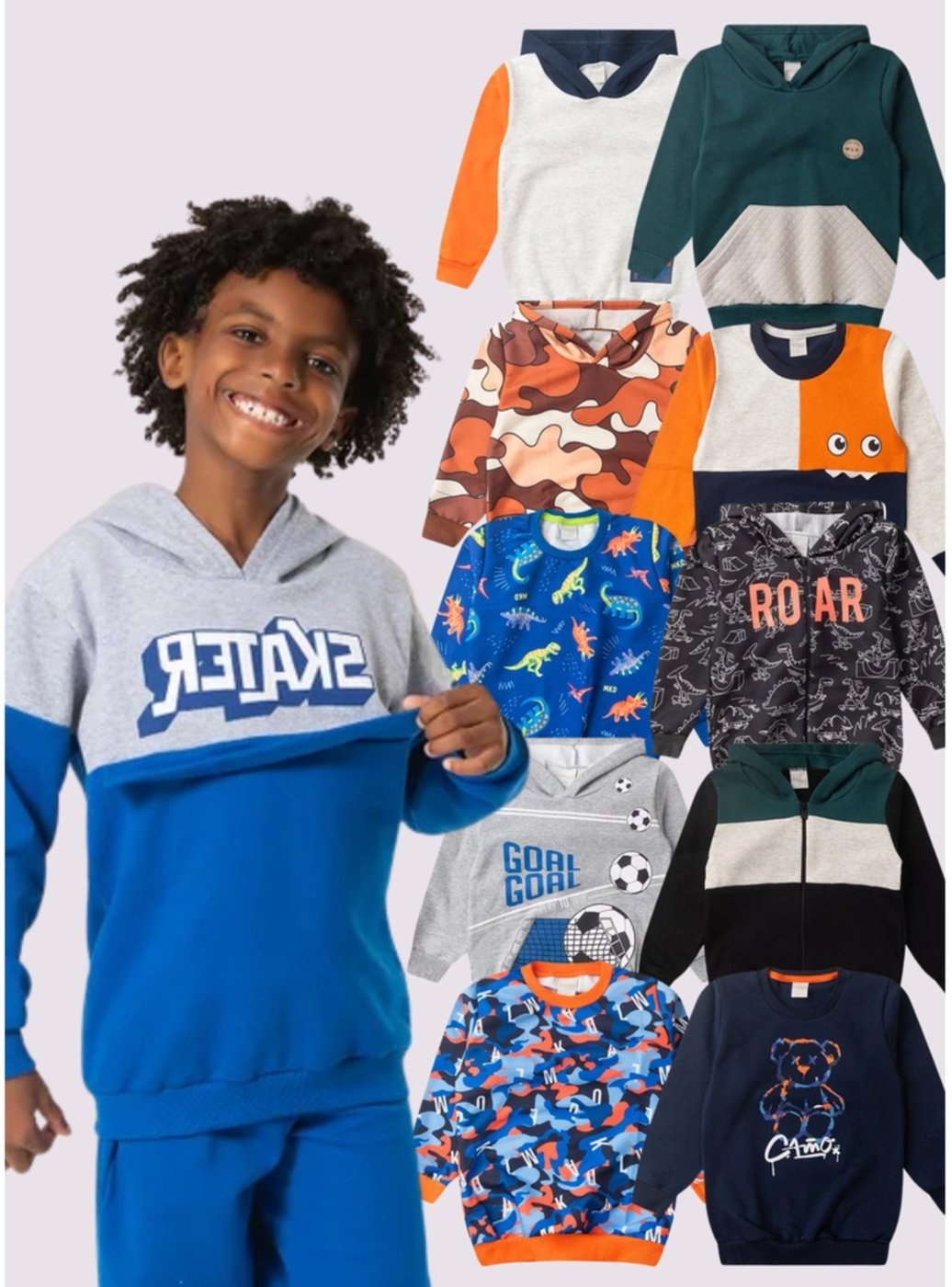 Imagem principal Infantil - Casaco Molekada Menino Sortido em Moletom Felpado multicolorido Molekada multicolorido