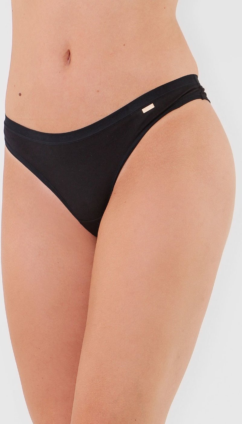 Imagem principal Calcinha Lupo Loba Fio Dental Preta preto Lupo preto