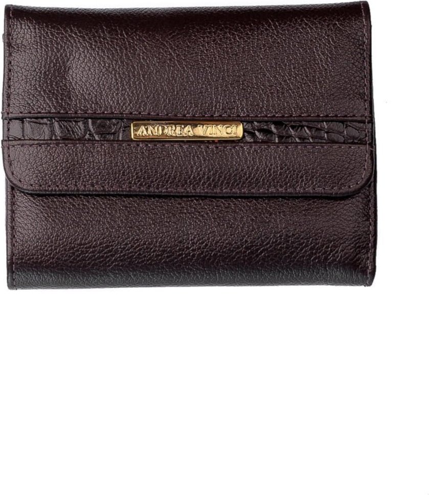 Imagem principal Carteira Andrea Vinci Feminina De Couro Liso Jade 10,5x13cm - Café azul Andrea Vinci azul