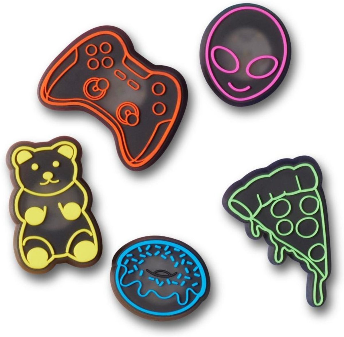 Infantil - Jibbitz™ Led Dude Bro Pack com 5 Peças