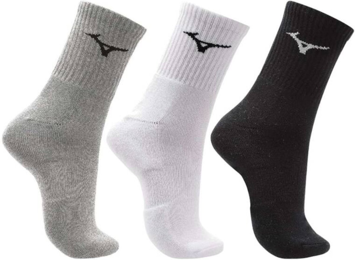 Meia Mizuno Cano Médio Prime Kit 3 pares - Feminina