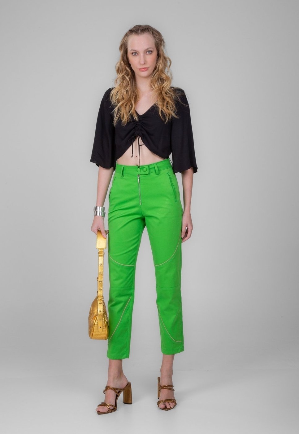 Calça Alfaiataria Traymon Com Recortes Bandeira