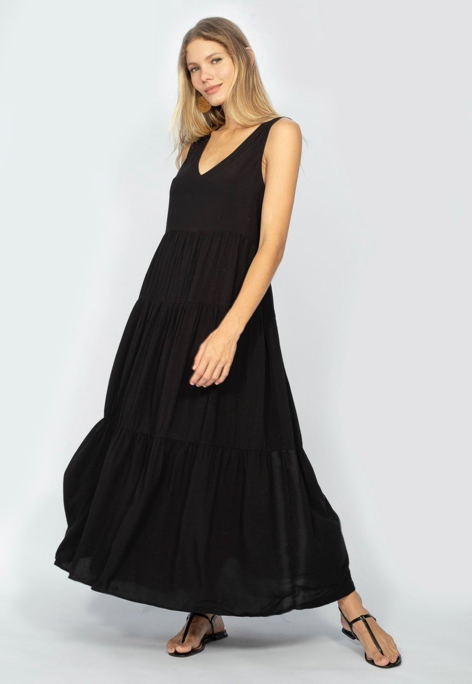 Vestido Regata Longo Peri Viscose Amazonia Vital Camadas o