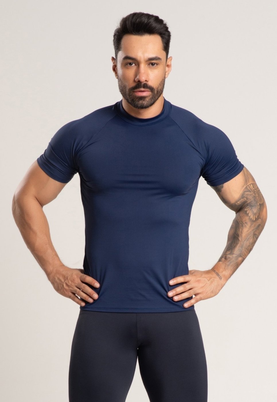 Blusa Térmica Vekyo Segunda Pele Manga Curta Marinho