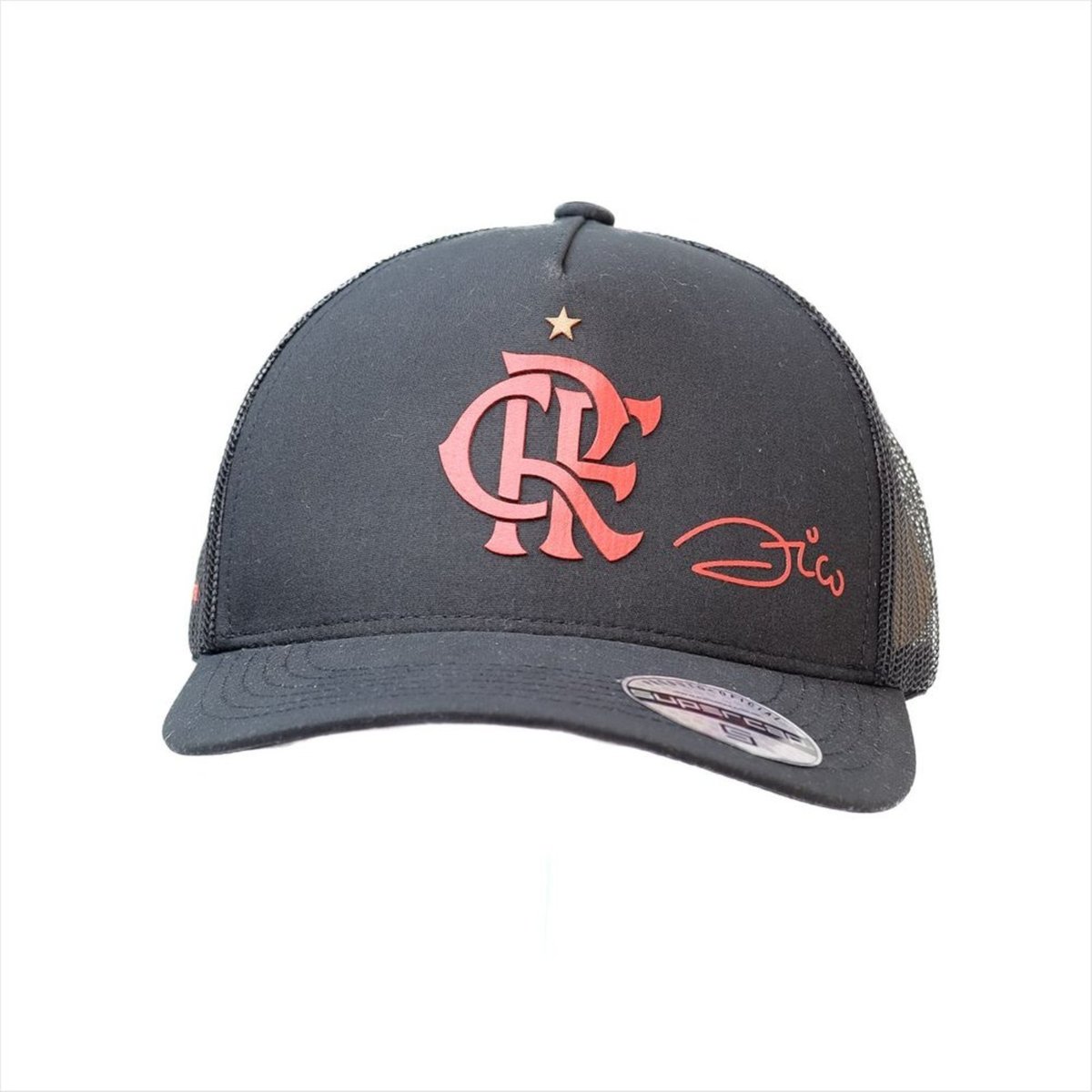 Boné Supercap Flamengo Zico Trucker 3D Bordado