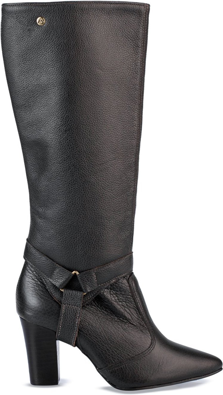 Imagem principal Bota Andrea Vinci de couro 2 em 1 salto grosso 052 café Andrea Vinci café