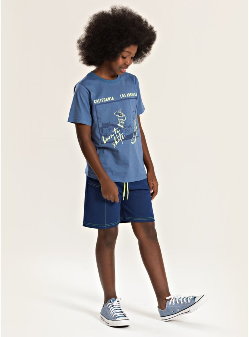 Imagem principal Infantil - Conjunto Molekada Verão Menino Camiseta e Bermuda com Bolso California Skate verde Molekada verde