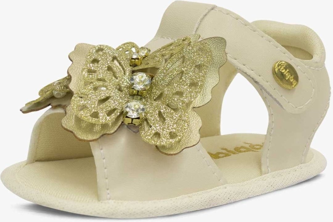 Imagem principal Infantil - Sandália Pópidi Recém-Nascido Menina Moda Borboletas Off White off-white white Pópidí off-white white