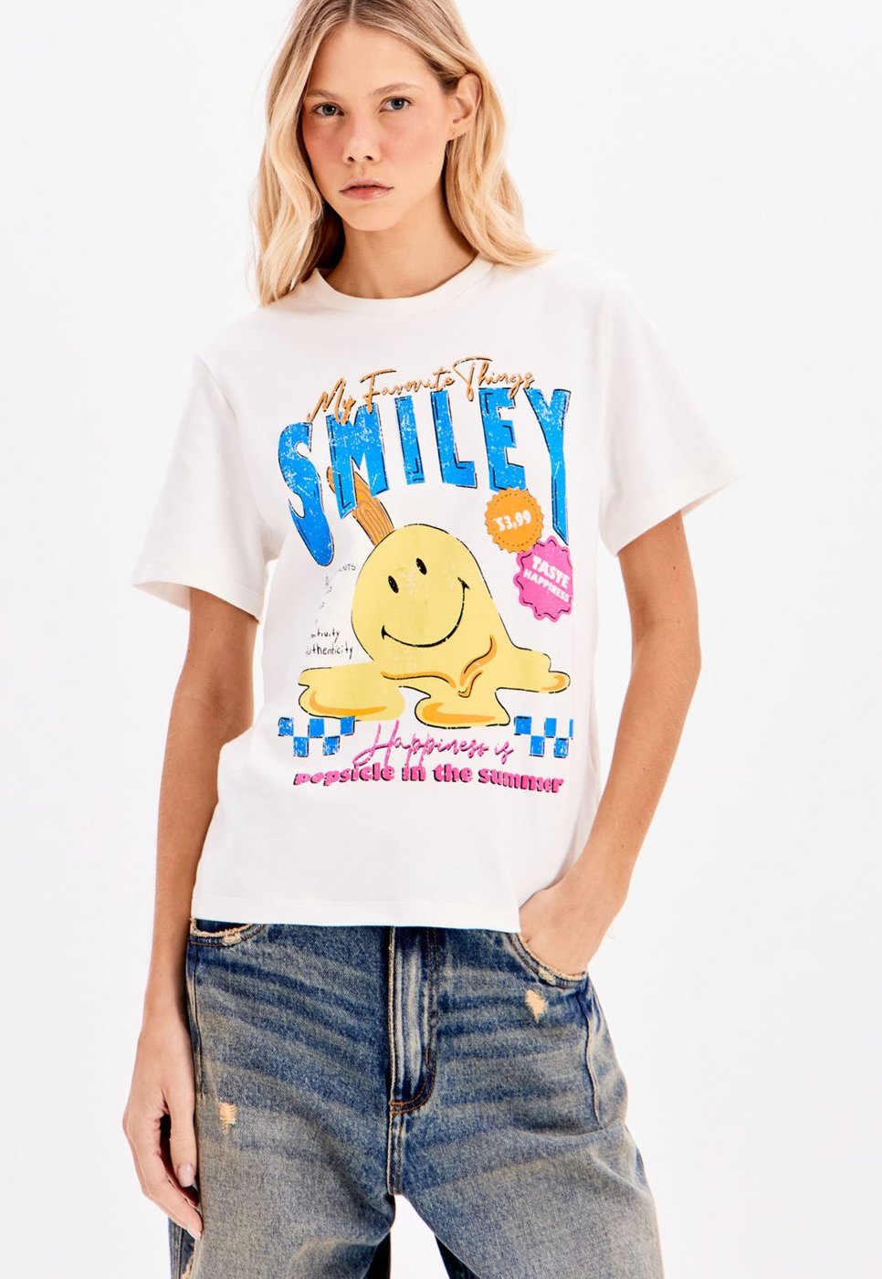 Camiseta My Favorite Regular Smiley Branca