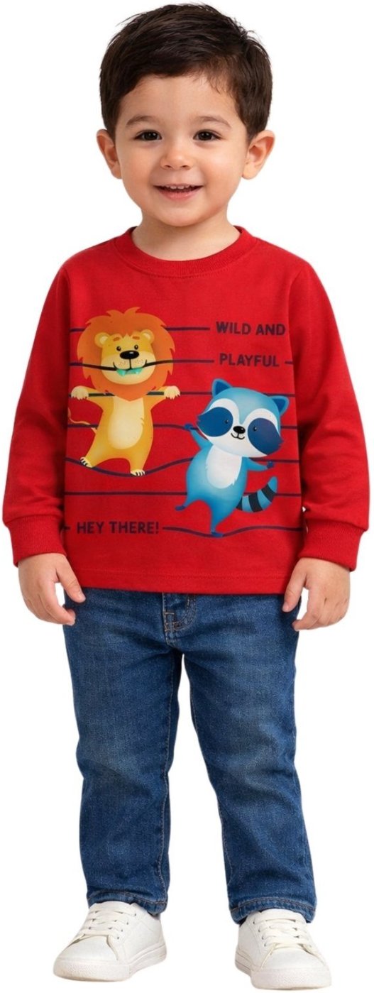 Imagem principal Infantil - Camiseta Manga Longa Kyly Animais vermelho Kyly vermelho