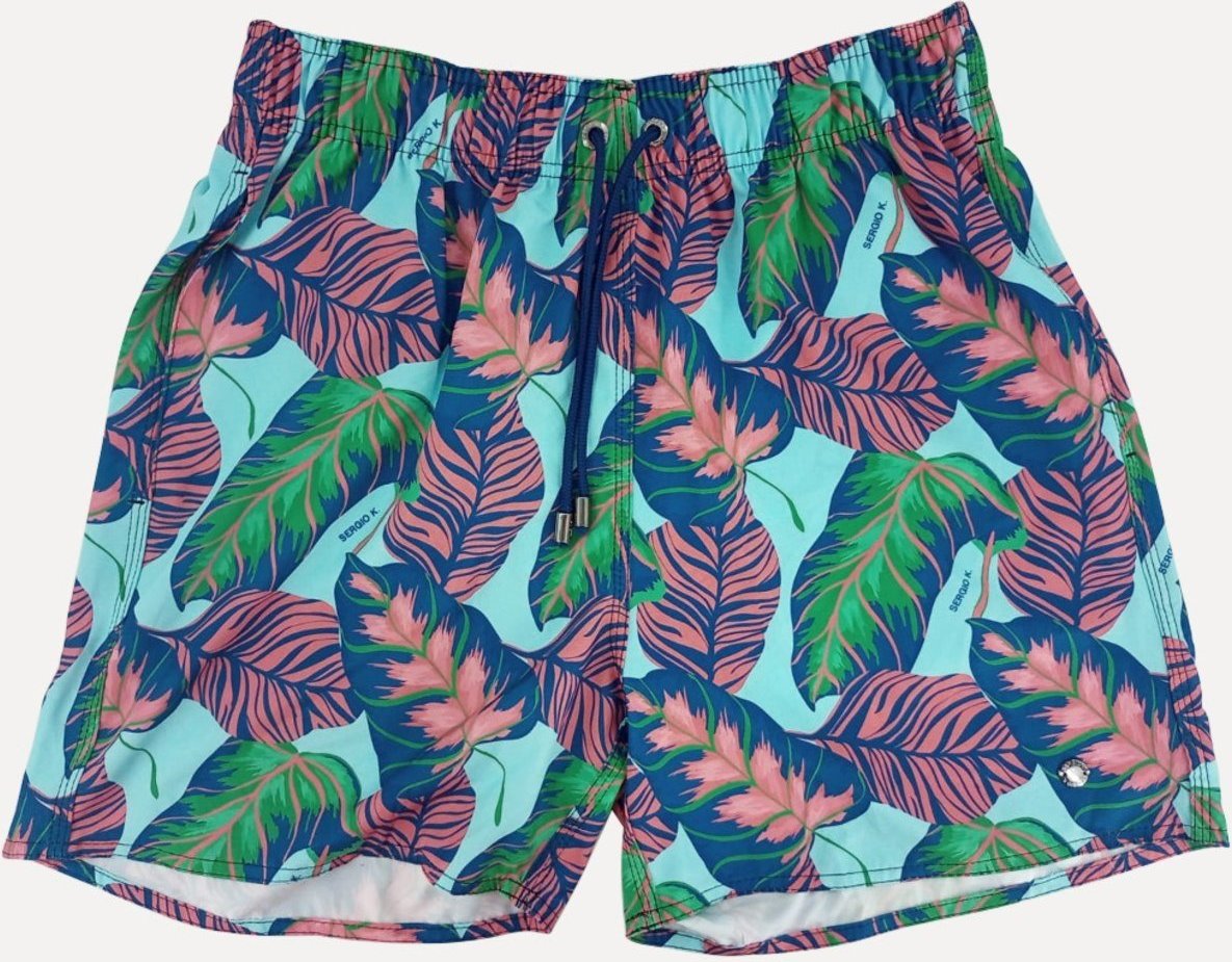 Imagem principal Short Sergio K Masculino Beachwear Folhagem Claro azul Sergio K azul