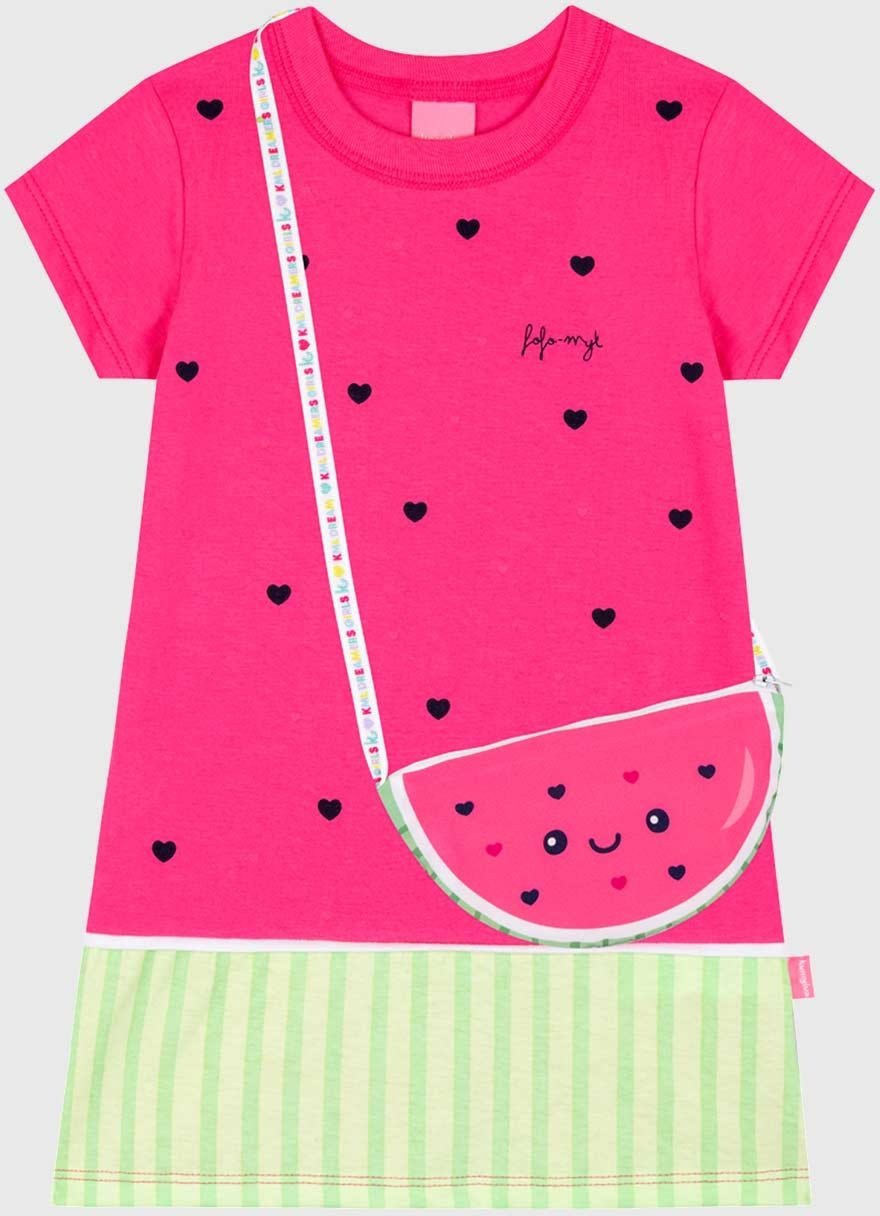 Conjunto Kamylus Vestido e Bolsinha Estampada