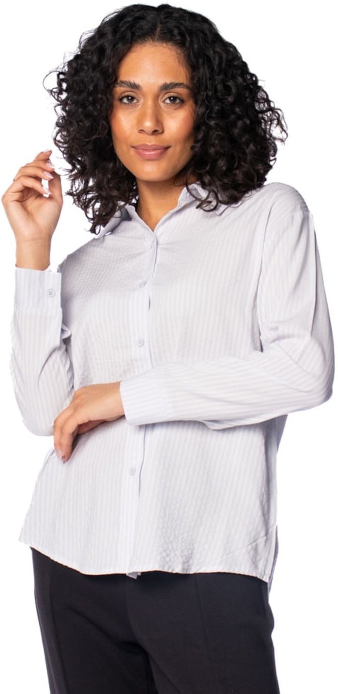 Camisa Feminina Pellini Listrada Manga Longa Claro