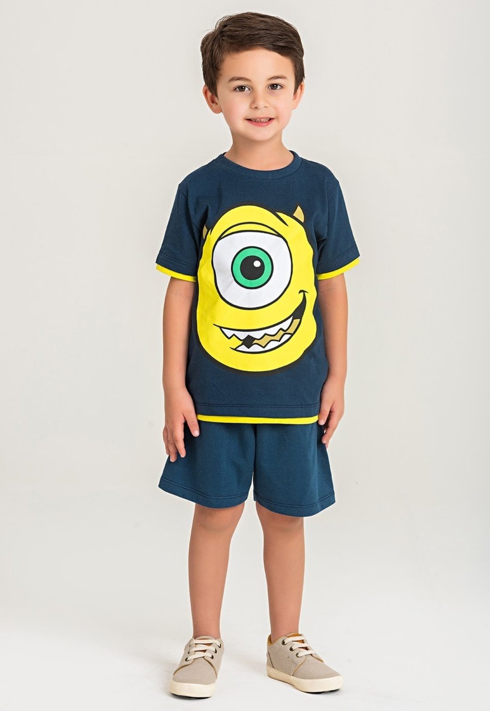 Infantil - Conjunto Masculino Bermuda e Camiseta Monstros S.A Disney®