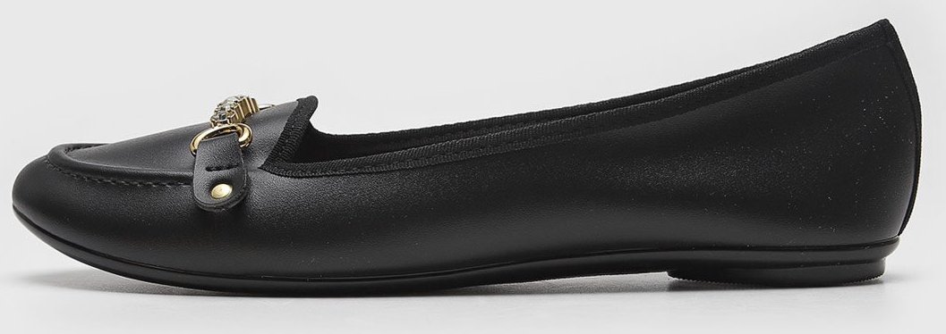 Sapatilha Moleca Aplicação Metalizada Preta