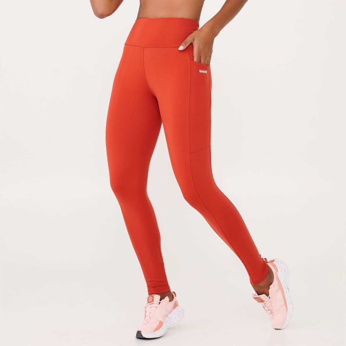 Legging Essential Terracota Van Gogh Poliamida Com Bolso