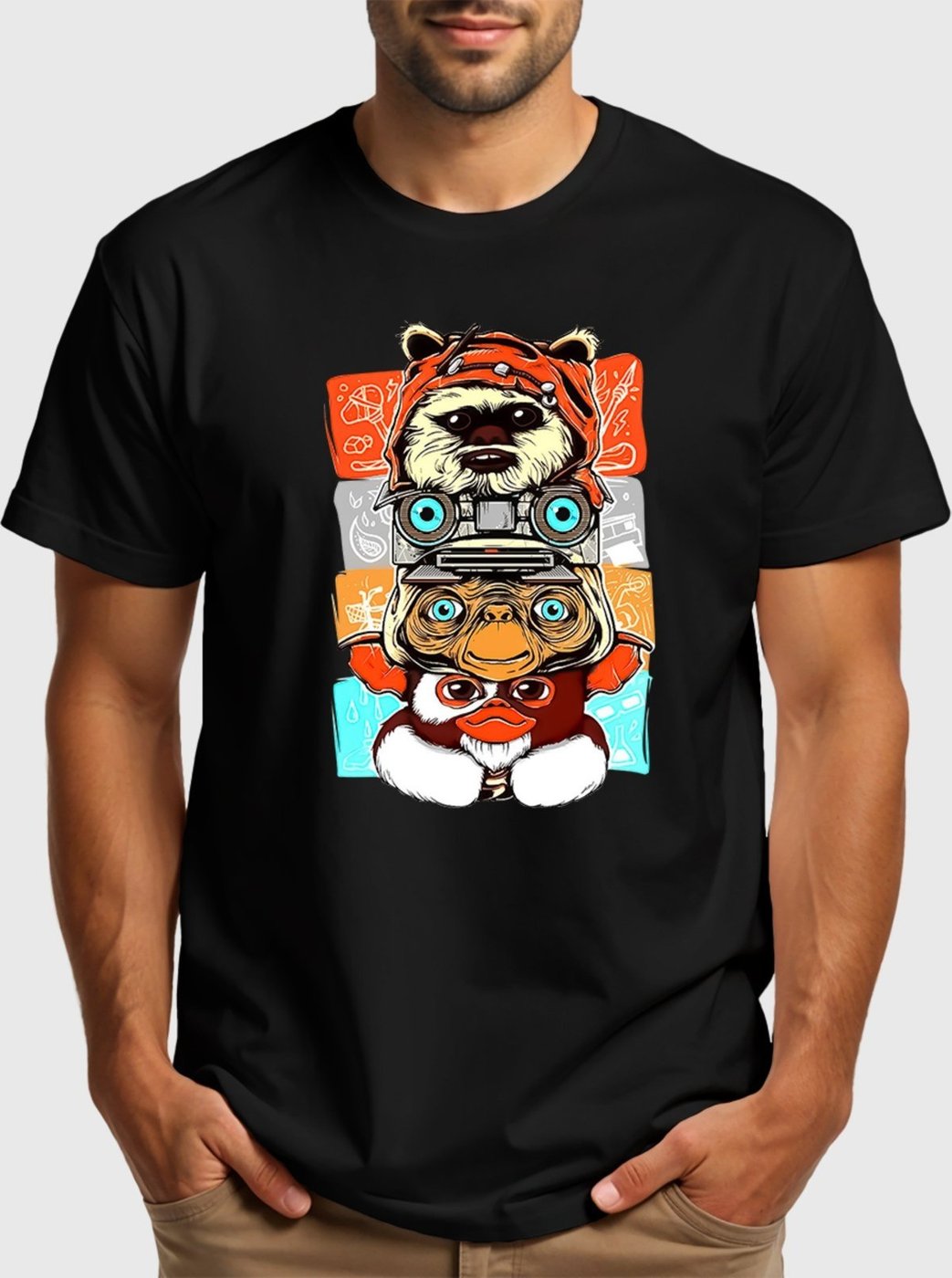 Imagem principal Camiseta Masculina Preta Nerd Algodão Premium Benellys preto Benellys preto