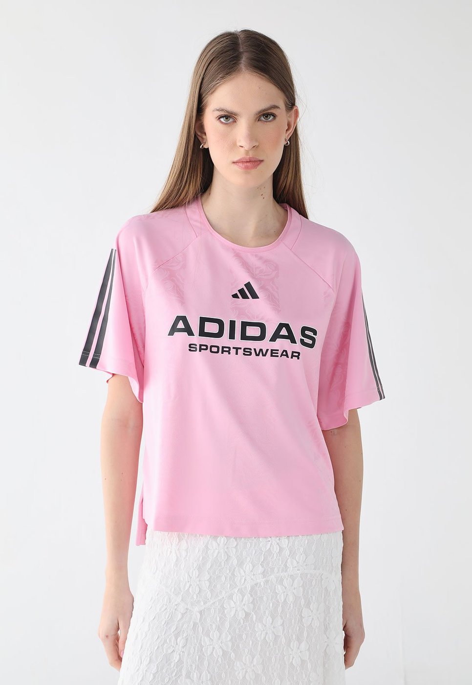 Imagem principal Camiseta Feminina adidas Sportswear W Tiro Q3 rosa adidas Sportswear rosa