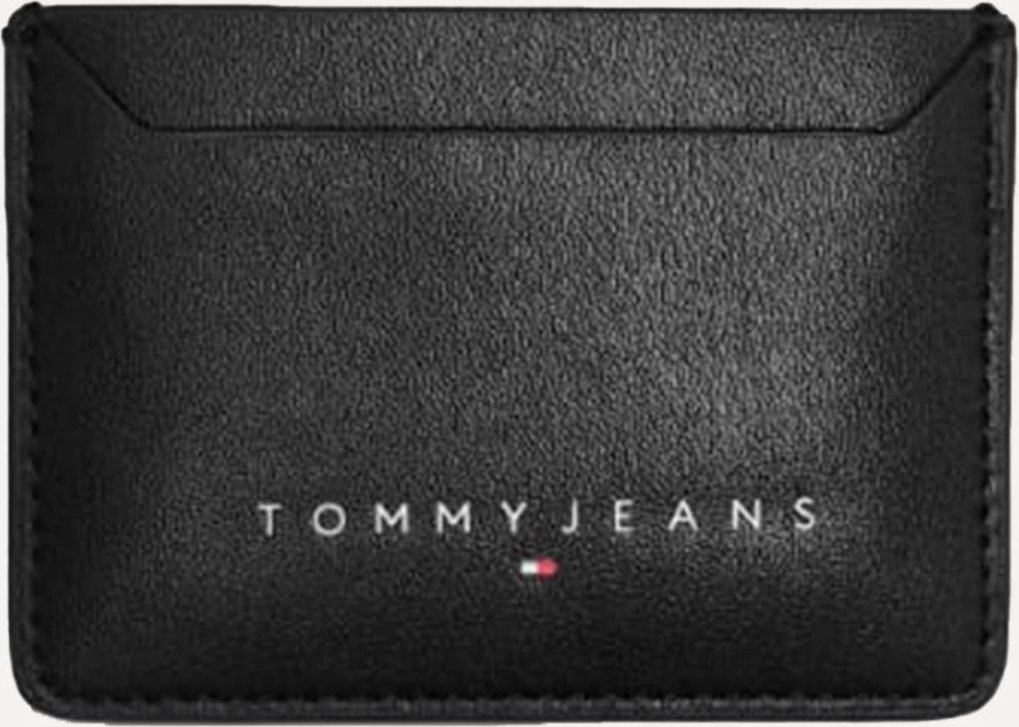 Imagem principal Carteira Tommy Jeans Porta Cartão Couro Core Logo Preta preto Tommy Jeans preto