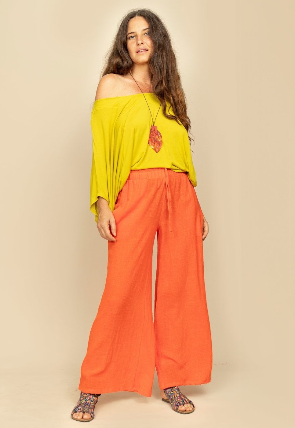 Calça Pantalona Inhambuxintã Algodão Amazonia Vital