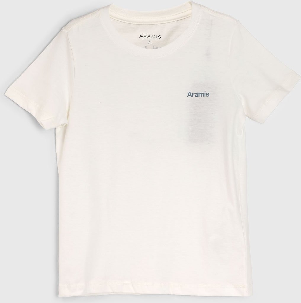 Infantil - Camiseta Aramis Estampa Tipográfica Off-White