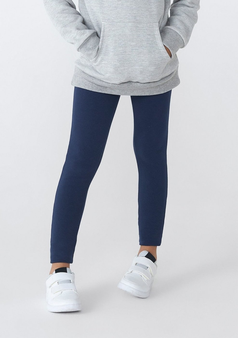 Infantil - Calça Legging Básica Menina Em Moletom Peluciado Tam A 16