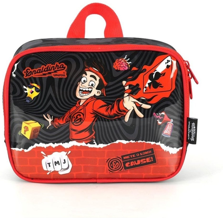 Imagem principal Infantil - Lancheira Escolar Média Costas Enaldinho Up4you Luxcel vermelho Luxcel vermelho