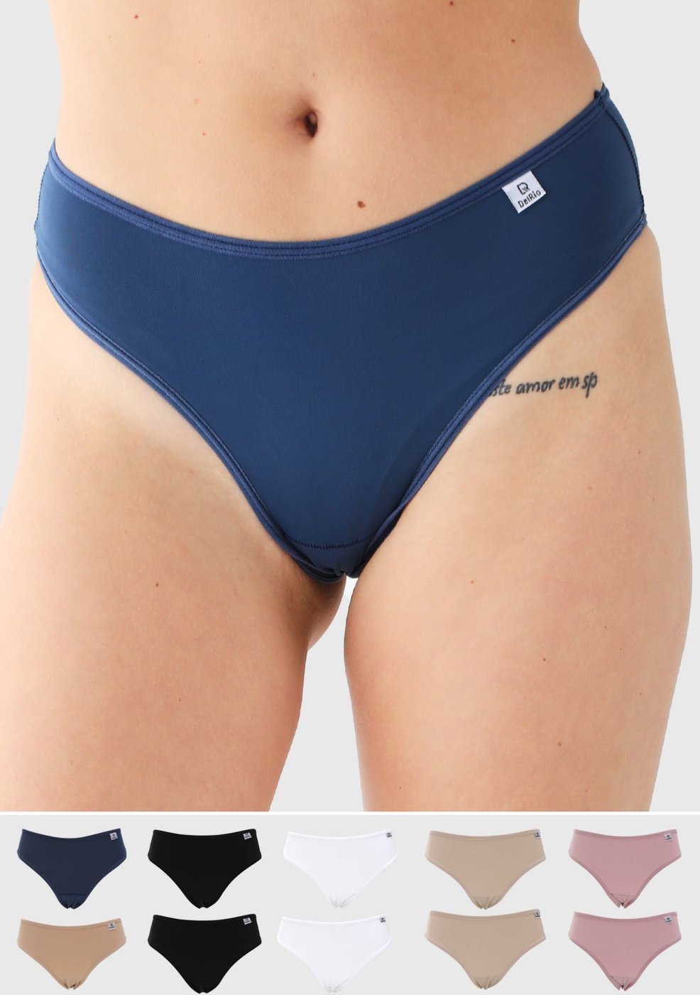 Kit 10pçs Calcinha DelRio Biquíni Microfibra