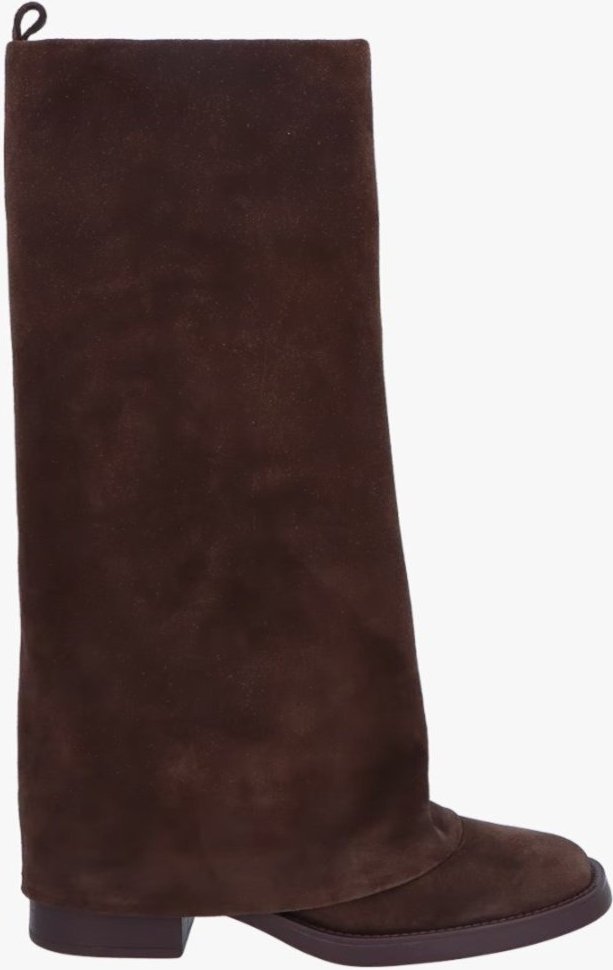 Imagem principal Bota Cano Alto Em Camurça Café Luiza Barcelos marrom Luiza Barcelos marrom