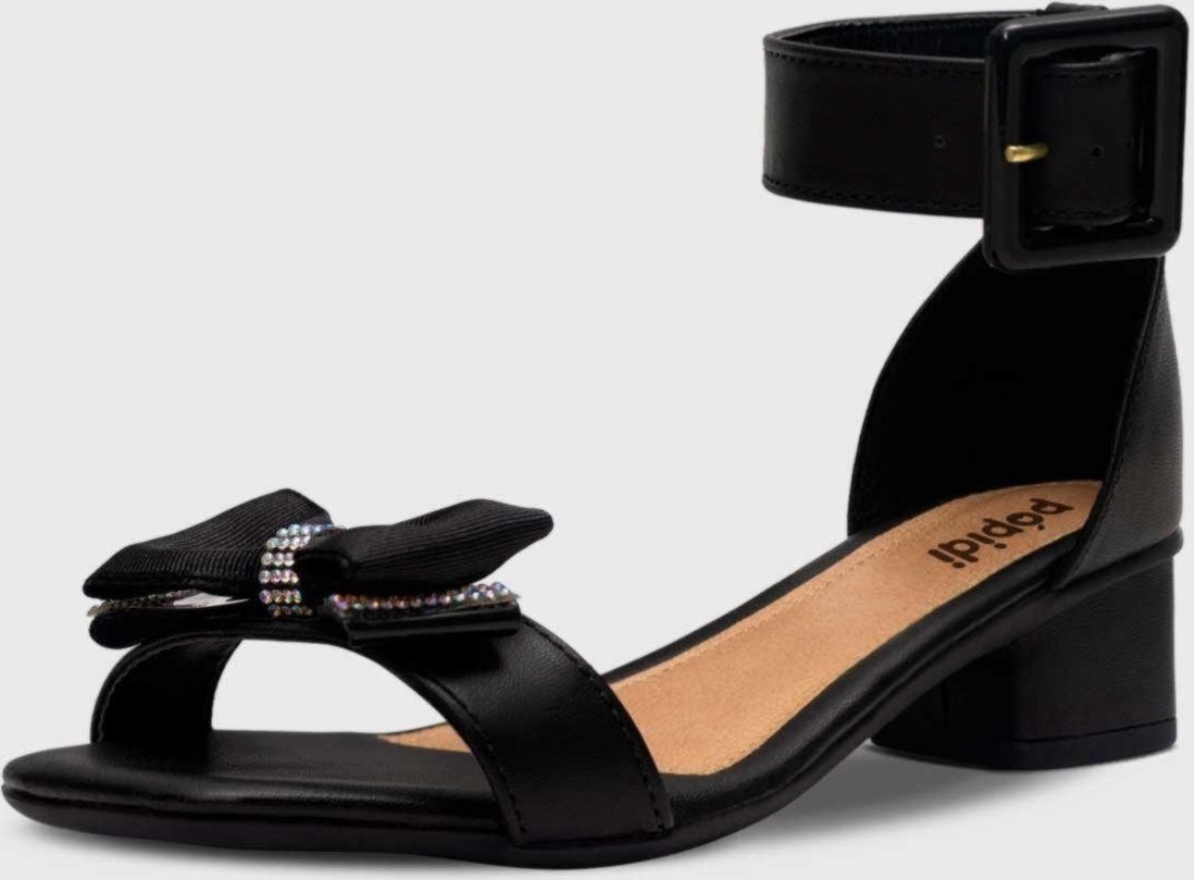 Infantil - Sandália Feminina Pópidi Menina Salto Grosso Laço