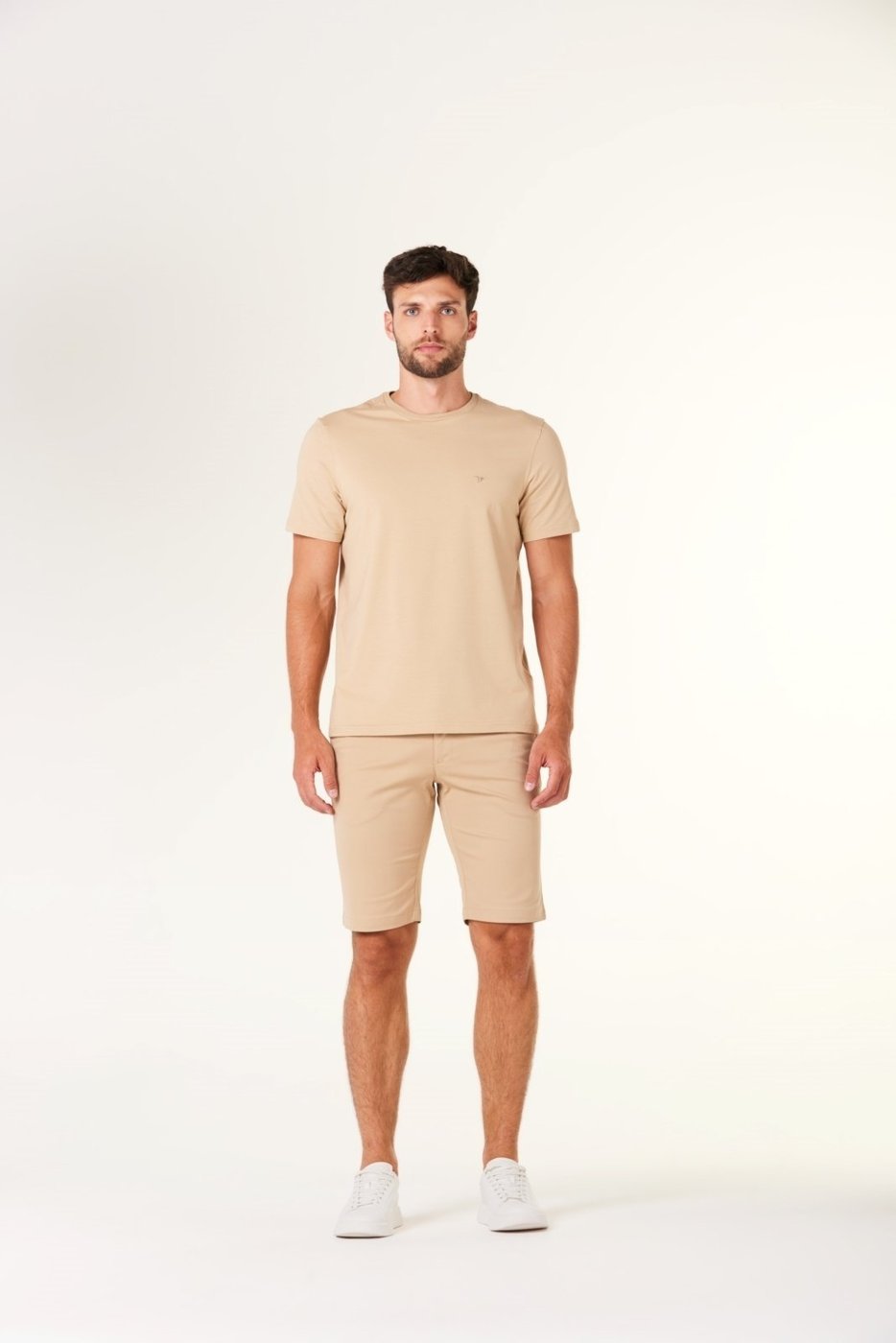 Imagem principal Bermuda Traymon Slim Algodão Egípcio Areia caramelo Traymon caramelo