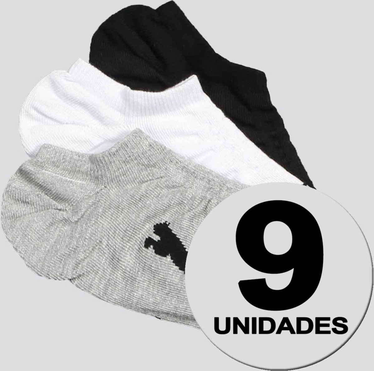 Kit Meia Puma Sapatilha 9 Pares Feminina Sortida