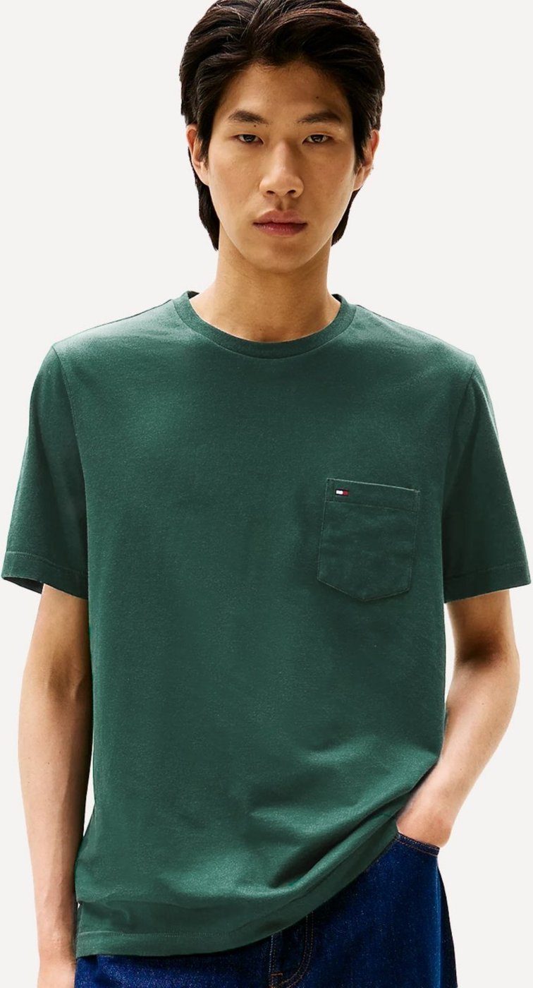 Imagem principal Camiseta Tommy Jeans Masculina Regular Pocket Escuro verde Tommy Jeans verde