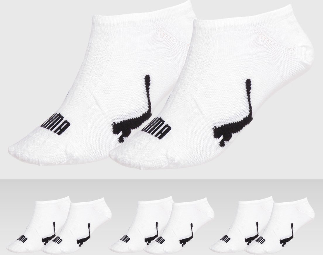 Kit 3pçs Meia Puma Soquete Logo Branca