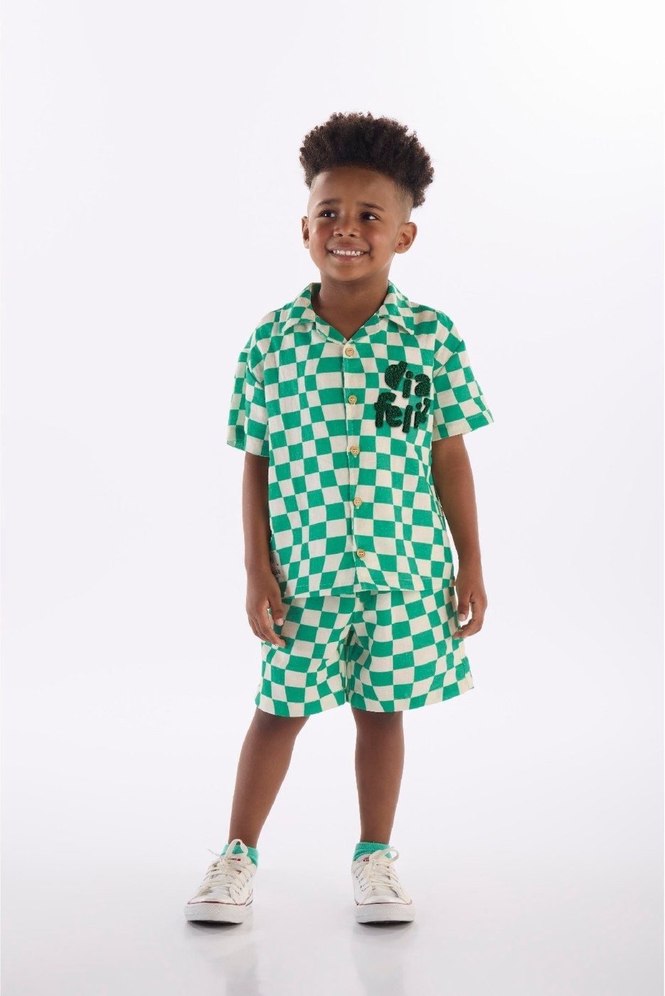 Imagem principal Infantil - Conjunto Menino Camisa e Bermuda Três e Já azul Três e Já azul