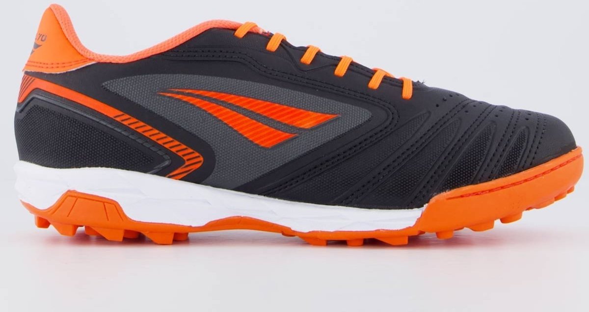 Chuteira Penalty Brasil 70 Y-1 Society Preta e Laranja