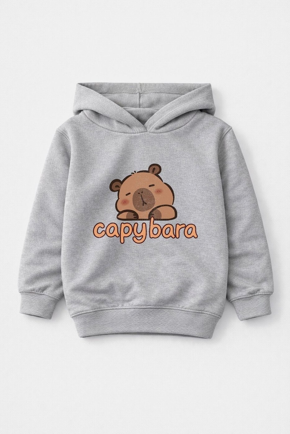 Imagem principal Infantil - Blusão Moletom Peluciado Capybara - Mescla Babei no Look cinza Babei no Look cinza