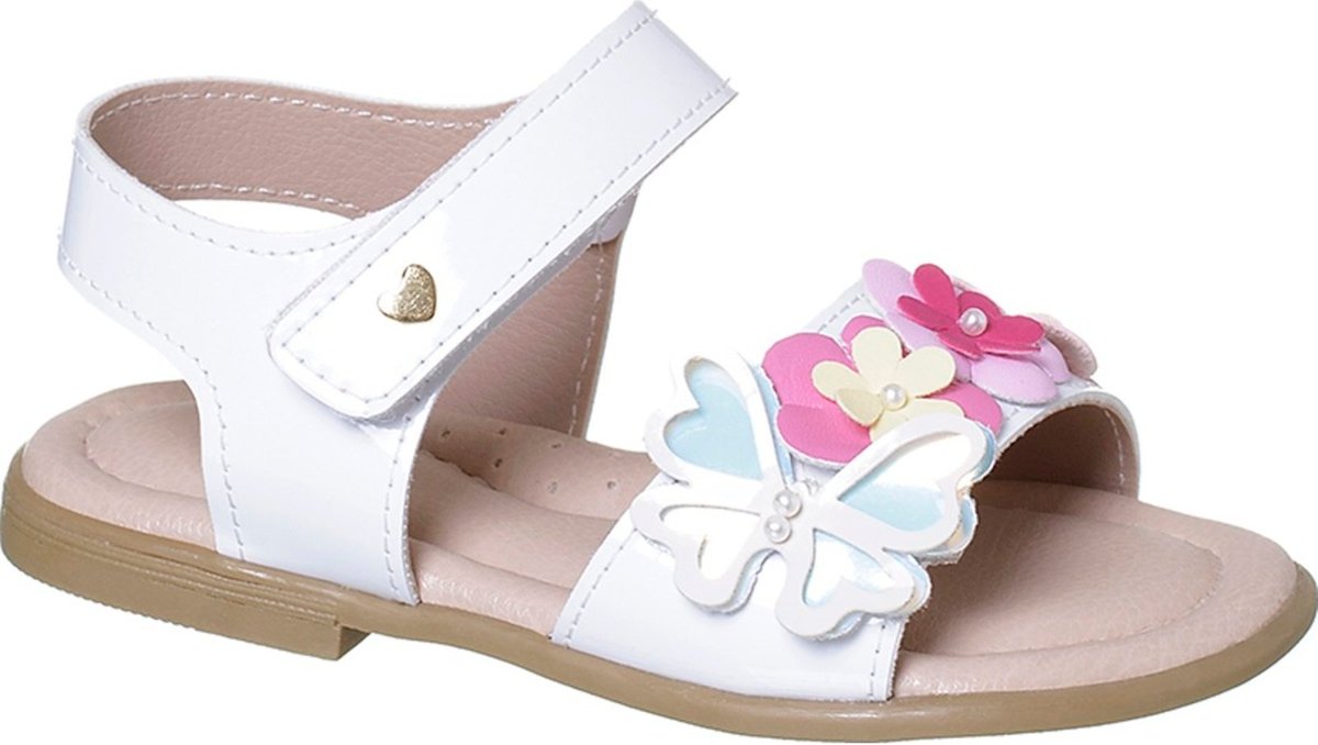 Infantil - Sandália Ortopasso Flowers Eco Menina Florzinha Borboleta Fashion Moda