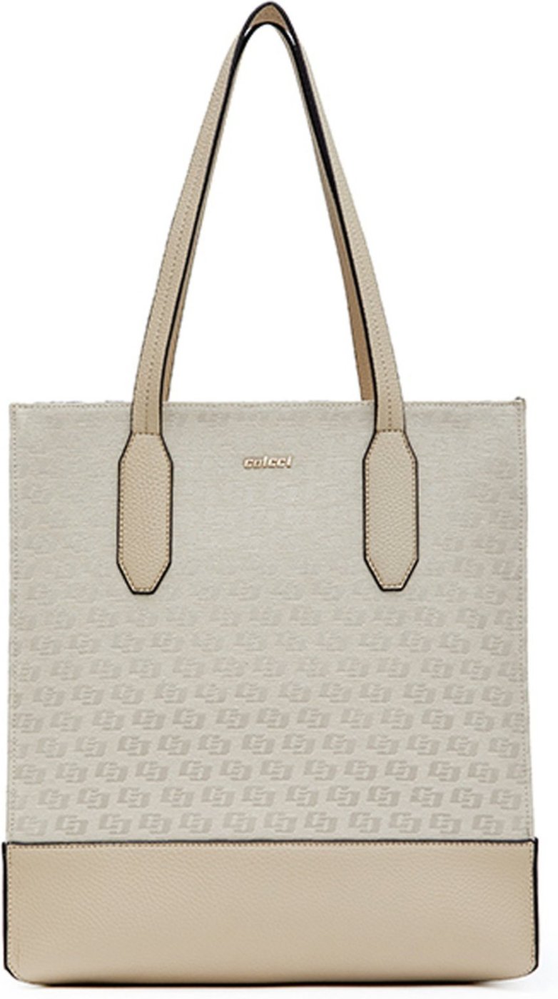 Bolsa Shopping Colcci Jacquard In24 Off White Feminino