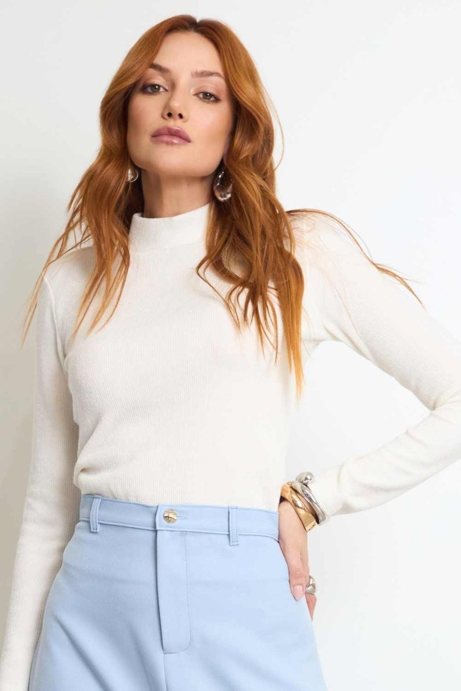 Imagem principal Blusa Vanibele Malha Off White off-white white Vanibele off-white white